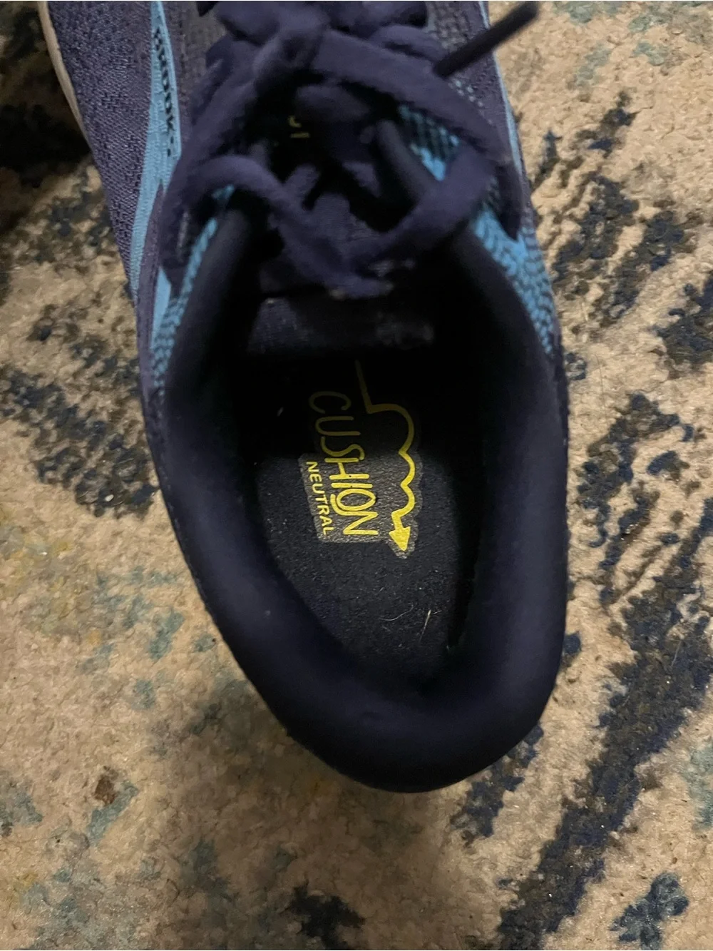 Brooks Men's Navy Running Shoes with Light Blue Accents